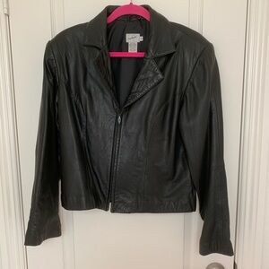 Jacqueline Ferrar Classic Black Leather Jacket